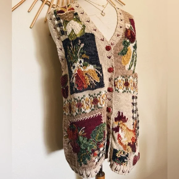 Vintage Knit Fall Vest - Picture 2 of 6